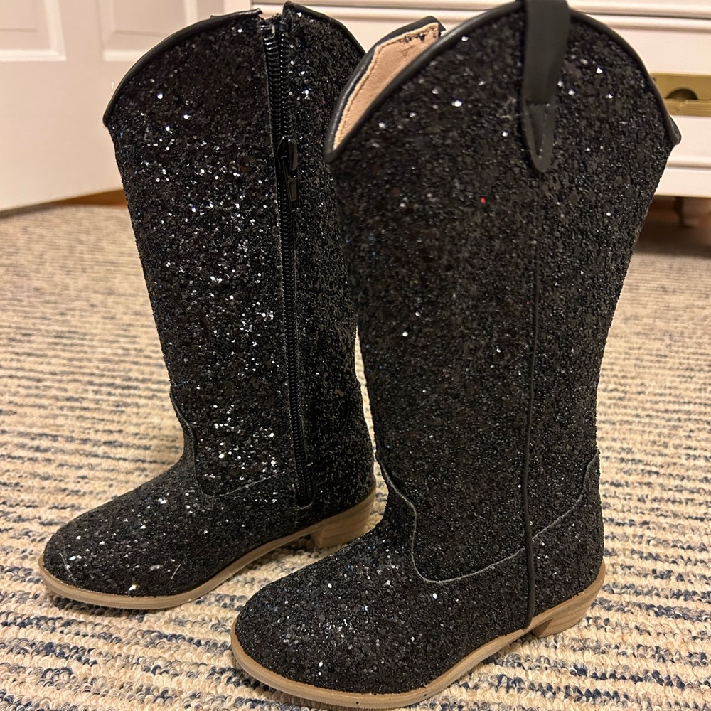 Size 9 toddler girls sparkly cowgirl boots